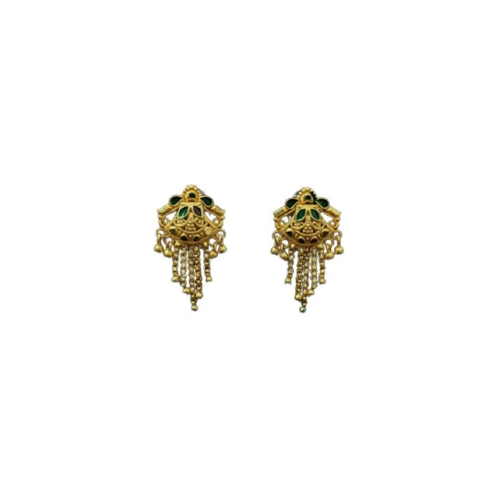 Snuggle Lifestyle Co. Women's Pack of_2 Brass Gold-Plated Earrings (Gold)