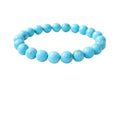 Snuggle Lifestyle Co. Natural Crystal 8mm Turquoise Bracelet (Sky Blue)