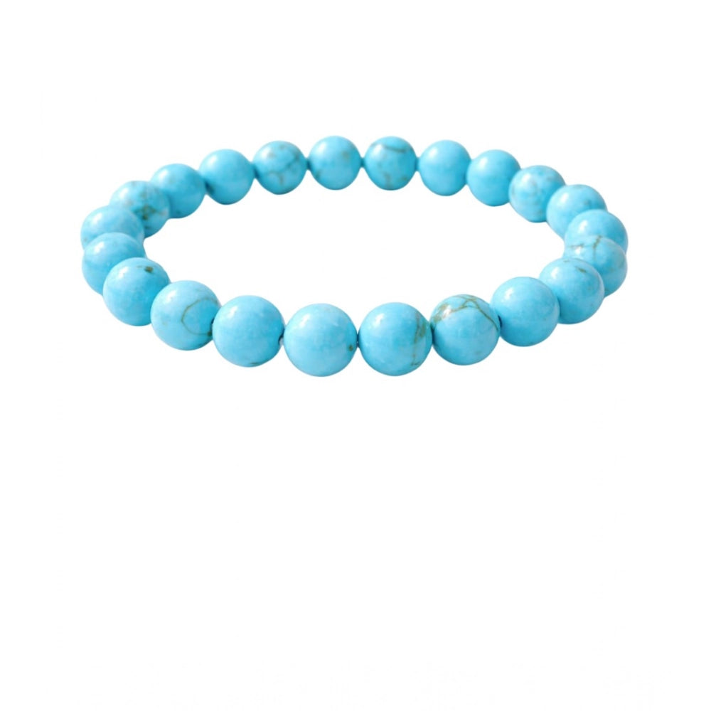 Snuggle Lifestyle Co. Natural Crystal 8mm Turquoise Bracelet (Sky Blue)