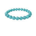 Snuggle Lifestyle Co. Natural Crystal 8mm Amazonite Bracelet (Teal Green)