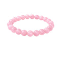 Snuggle Lifestyle Co. Natural Crystal 8mm Rose Quartz Bracelet  (Light Pink)