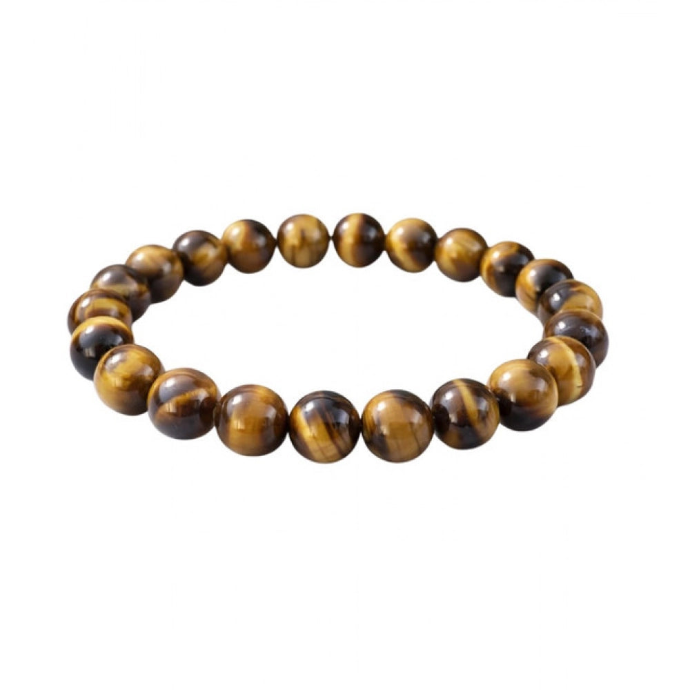 Snuggle Lifestyle Co. Natural Crystal 8mm Tiger Eye Bracelet  (Brown)