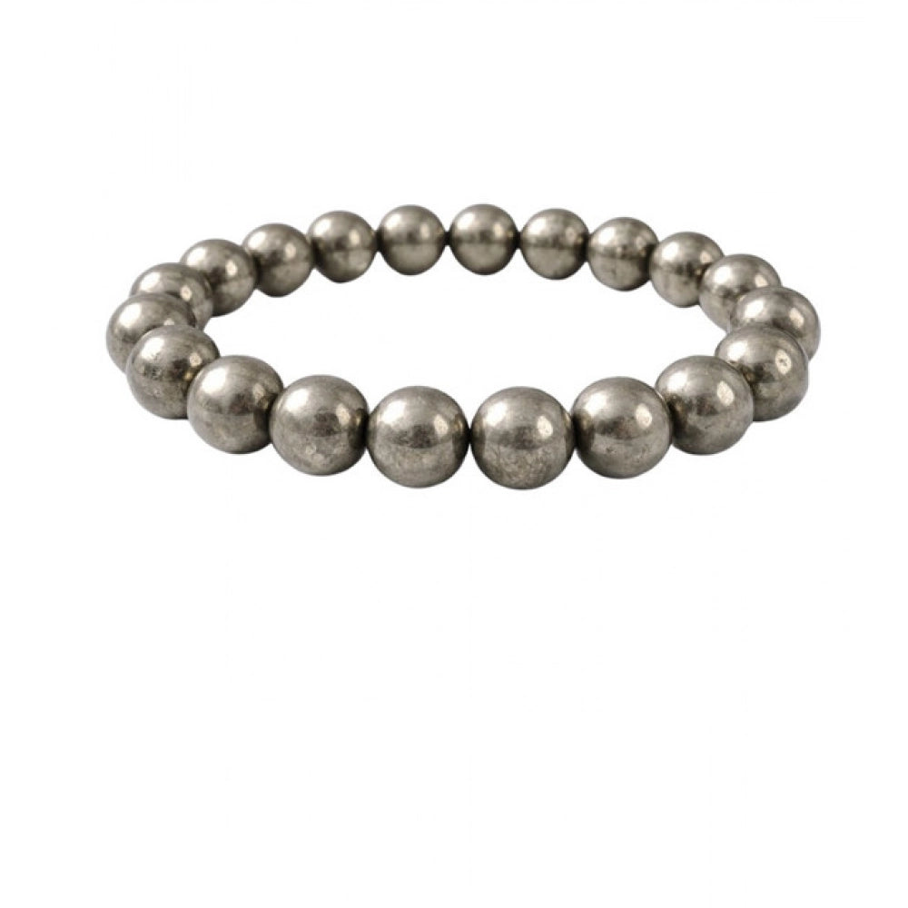 Snuggle Lifestyle Co. Natural Crystal 8mm Pyrite Bracelet  (Grey)