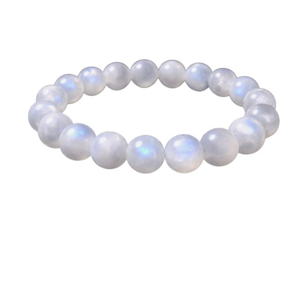 Snuggle Lifestyle Co. Natural Crystal 8mm Moonstone Bracelet (White)