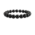 Snuggle Lifestyle Co. Natural Crystal 8mm Black Obsidian Bracelet (Black)