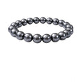 Snuggle Lifestyle Co. Natural Crystal 8mm Hematite Bracelet (Grey)