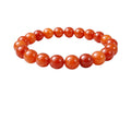 Snuggle Lifestyle Co. Natural Crystal 8mm Carnelian Bracelet (Red)
