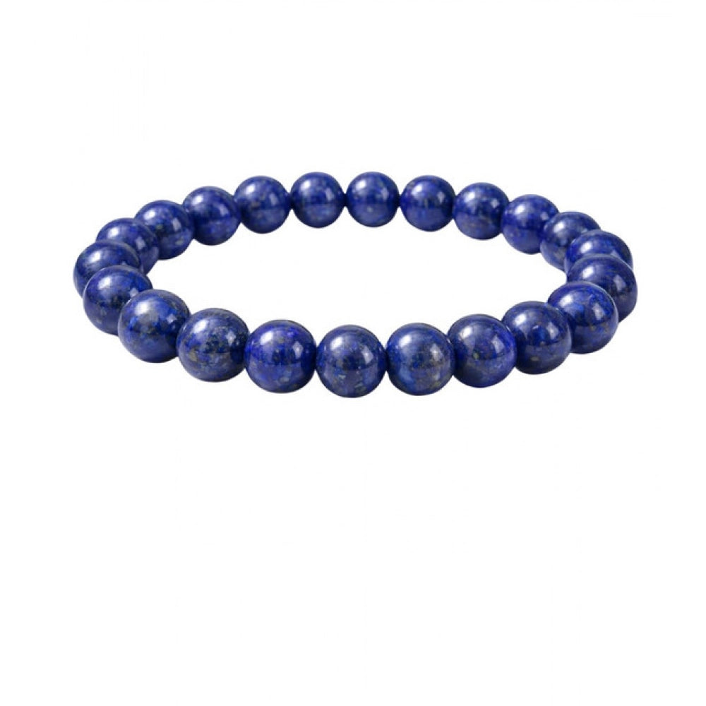 Snuggle Lifestyle Co. Natural Crystal 8mm Lapis Lazuli Bracelet (Dark Purple)