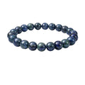 Snuggle Lifestyle Co. Natural Crystal 8mm Azurite Bracelet  (Dark Green)